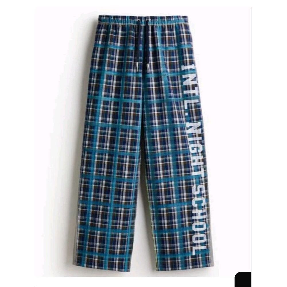 H2 HERON PRESTON H&M Flannel Jogger Sweatpants Size Large